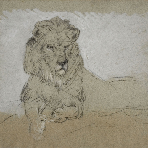 image for: Ramon Martí i Alsina - Lleó ajegut - Cap a 1870-1880