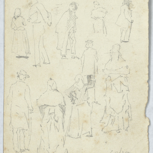 Antoni Caba - Apunts de figures (anvers) / Croquis de figures (revers) - Cap a 1860-1870 image for: Antoni Caba - Apunts de figures (anvers) / Croquis de figures (revers) - Cap a 1860-1870