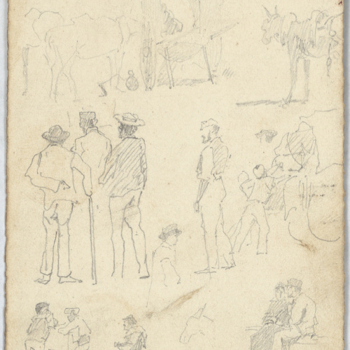 Antoni Caba - Apunts de figures (anvers) / Apunts de figures (revers) - Cap a 1860-1870 image for: Antoni Caba - Apunts de figures (anvers) / Apunts de figures (revers) - Cap a 1860-1870
