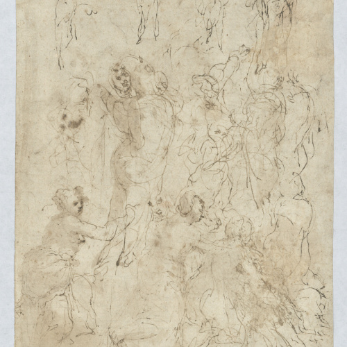 image for: Taddeo Zuccaro - Apunts de figura (anvers) / Esbossos de figures (revers) - 1550