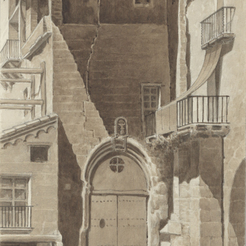 image for: Antoni Rigalt - Un carrer de Cardona - Cardona, 1910