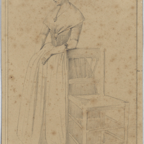 image for: Claudi Lorenzale - Retrat d&#039;Antònia Betllo - Cap a 1840-1850
