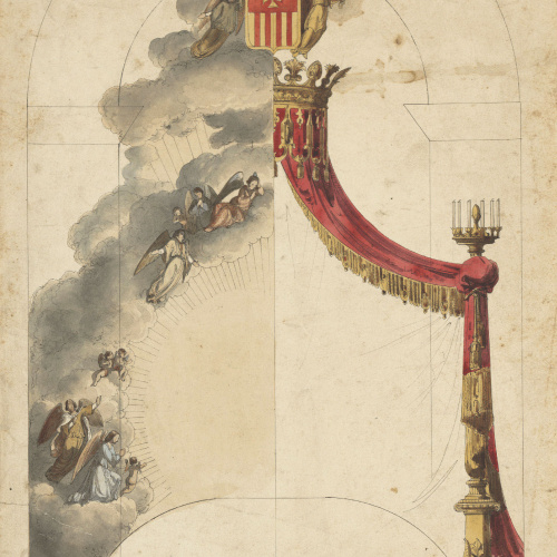 image for: Lluís Rigalt - Dosser per a l&#039;església de la Mercè de Barcelona - Cap a 1850