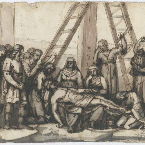 image for: Damià Campeny - Plany sobre Crist mort - Cap a 1816