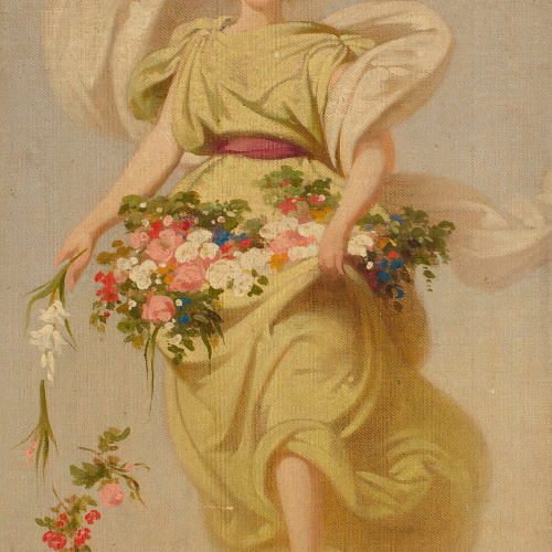 image for: Claudi Lorenzale - Esbós per a «Al·legoria de la Primavera» - Cap a 1847