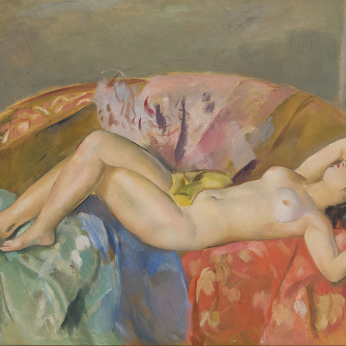 image for: Joaquim Sunyer - Nu femení al sofà - 1932