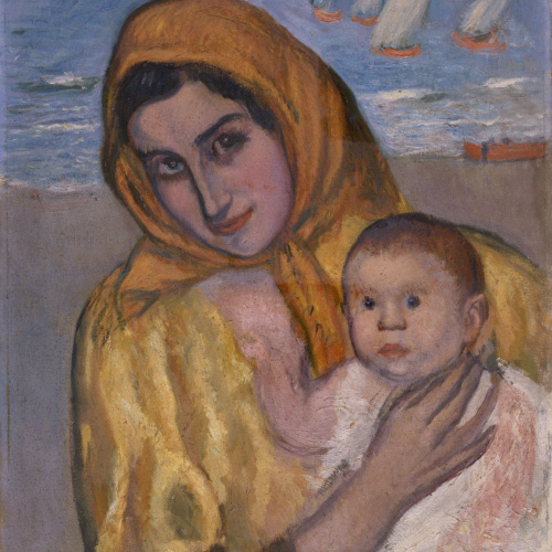 image for: Joaquim Sunyer - A la platja. Maternitat - 1908