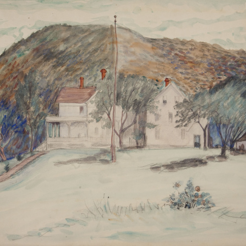 image for: Ismael Smith - Paisatge amb cases dels voltants d&#039;Irvington - Cap a 1941-1950