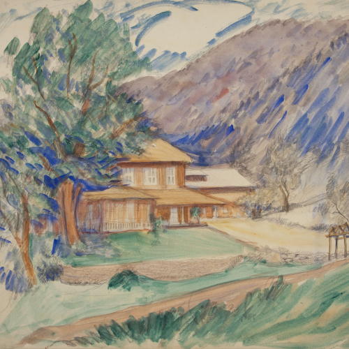 image for: Ismael Smith - Paisatge amb casa dels voltants d&#039;Irvington - Cap a 1941-1950