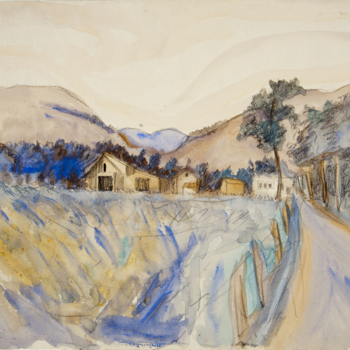 image for: Ismael Smith - Paisatge amb cases dels voltants d&#039;Irvington - Cap a 1941-1950