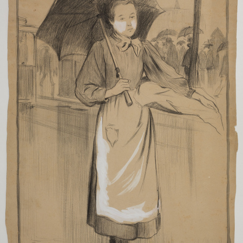image for: Joan Cardona - Noia amb paraigua - Cap a 1902