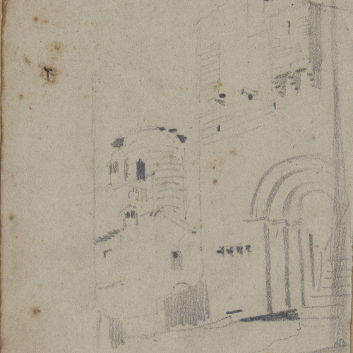 image for: Antoni Caba - Entrada d&#039;una església - Cap a 1855-1860