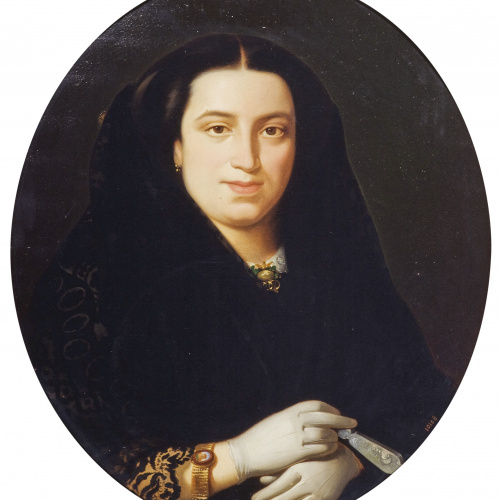 image for: Claudi Lorenzale - Retrat d&#039;Eloïsa Carmona - Cap a 1879