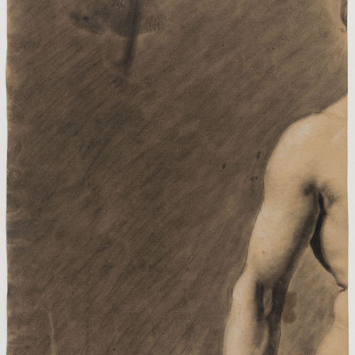 image for: Adolphe Hedwige Alphonse Delamare - Vista de Montserrat des del Llobregat a prop d’Esparreguera (anvers) / Restes d&#039;una acadèmia (revers) - Dilluns 27 de desembre de 1824 [1]