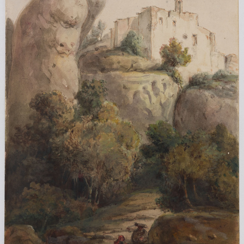 image for: Adolphe Hedwige Alphonse Delamare - Ermita de Sant Antoni a Montserrat - Cap a 1826