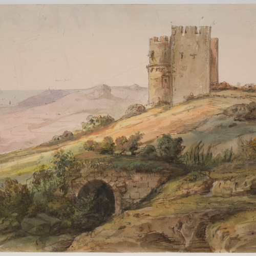 image for: Adolphe Hedwige Alphonse Delamare - Castell de Montcada - 1827