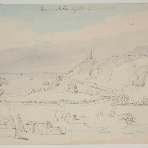 image for: Adolphe Hedwige Alphonse Delamare - Torre de Calella (anvers) / Capot de pastor (revers) - Dijous, 14 de desembre de 1826