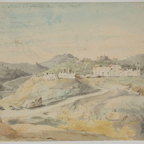 image for: Adolphe Hedwige Alphonse Delamare - Vista de la Jonquera (anvers) / Figura d&#039;esquena (revers) - 1827