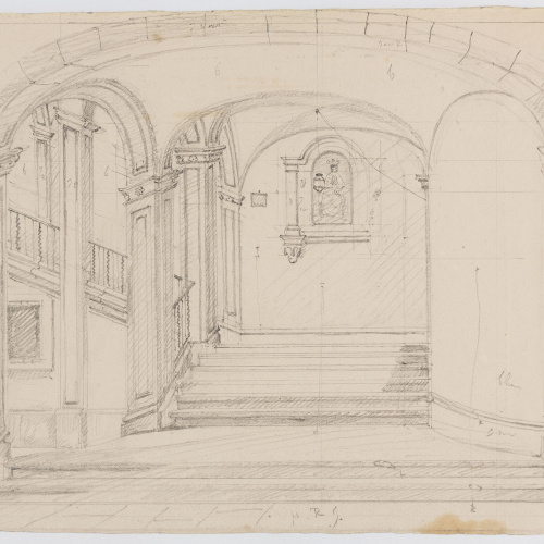 image for: Adolphe Hedwige Alphonse Delamare - Casa al carrer Comtal a Barcelona - 13 de novembre de 1827