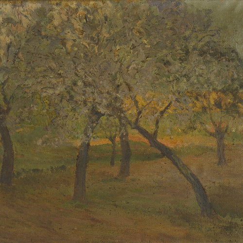 image for: Alexandre de Cabanyes - Conreu amb un grup d&#039;arbres florits - Primera meitat del segle XX