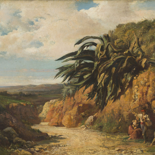 image for: Ramon Martí i Alsina - Paisatge amb atzavares - Cap a 1866-1872