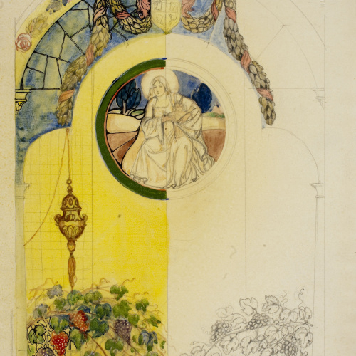 image for: Ismael Smith - Projecte de vitrall - Cap a 1905-1910