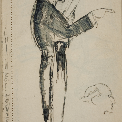 image for: Ismael Smith - Figura masculina de perfil - Cap a 1911-1913