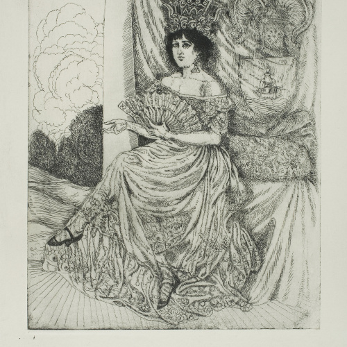 image for: Ismael Smith - Maja o dona amb «peineta» - Cap a 1912-1920