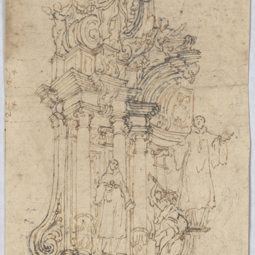 image for: Anònim - Projecte de retaule segurament dedicat a sant Llorenç - 1730-1760