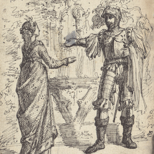 image for: Anònim - Il·lustració per al conte «Les tres taronges» - 1872