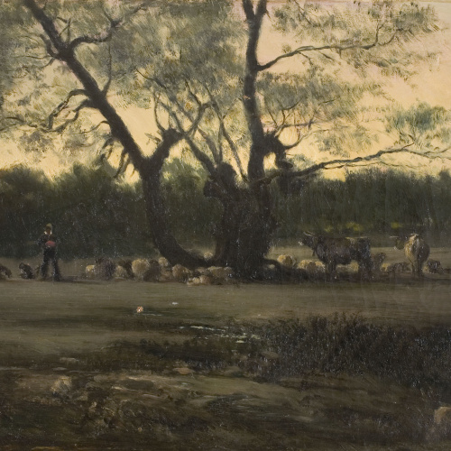 image for: Joaquim Vayreda - Vaques en un prat - Cap a 1885-1894