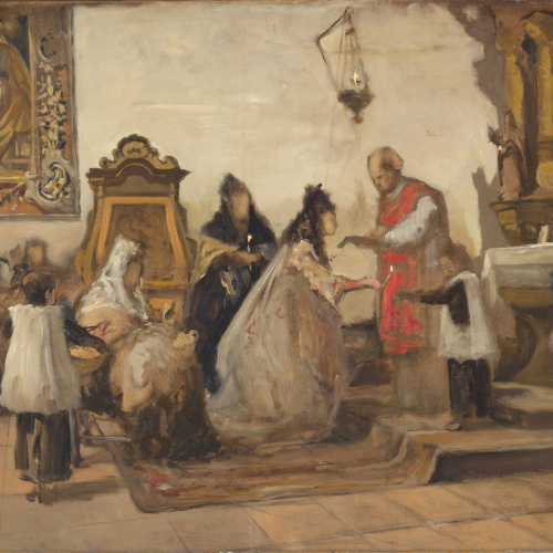 image for: Joaquim Vayreda - Missa d&#039;eixida - Cap a 1876-1877