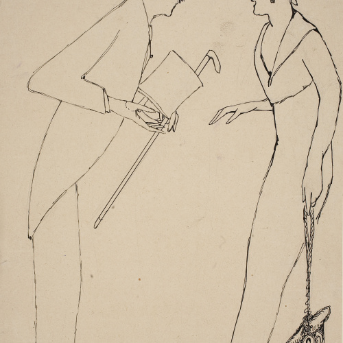 image for: Ismael Smith - Cavaller saludant una dama - 1911