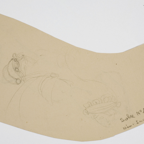 image for: Ismael Smith - Llebrer (anvers) / Croquis de caps (revers) - Cap a 1906-1910 [1]