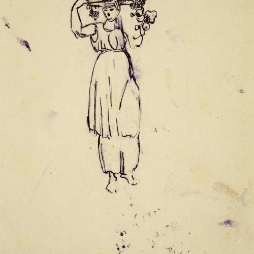 image for: Ismael Smith - Dona amb cistell de raïm - Cap a 1905-1915