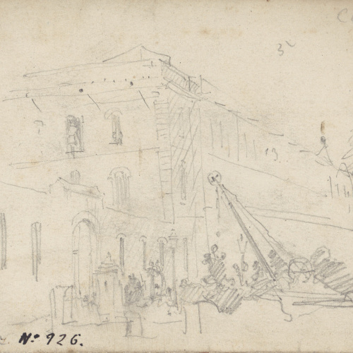 Antoni Caba - Davant de les Drassanes - Cap a 1860-1870 image for: Antoni Caba - Davant de les Drassanes - Cap a 1860-1870