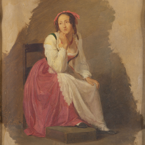 image for: Pelegrí Clavé - Figura de dona italiana - Cap a 1834-1845