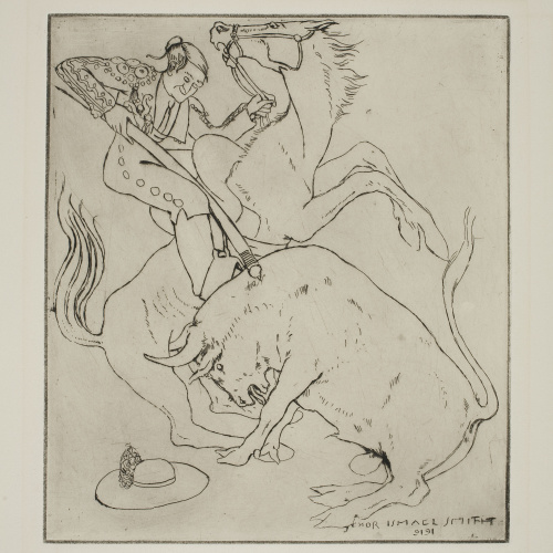 image for: Ismael Smith - The first goad. Bull fight - 1919