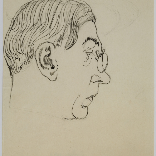 image for: Ismael Smith - Retrat masculí (anvers) / Retrat masculí (revers) - Segle XX