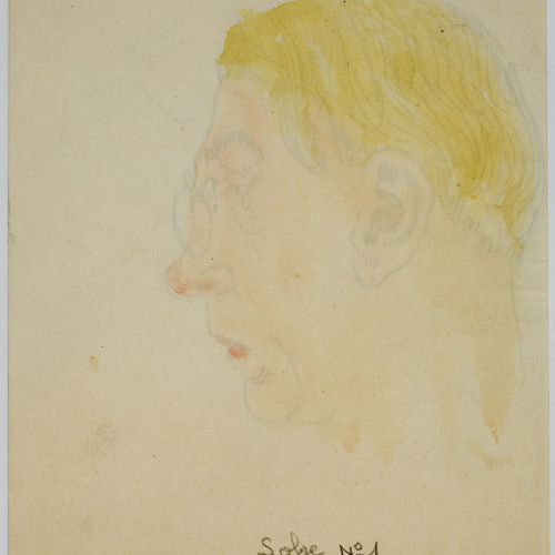 image for: Ismael Smith - Retrat masculí (anvers) / Retrat masculí (revers) - Segle XX [1]