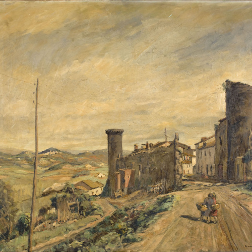 Francesc Guinart - Entrada d'Hostalric - Cap a 1932 image for: Francesc Guinart - Entrada d'Hostalric - Cap a 1932