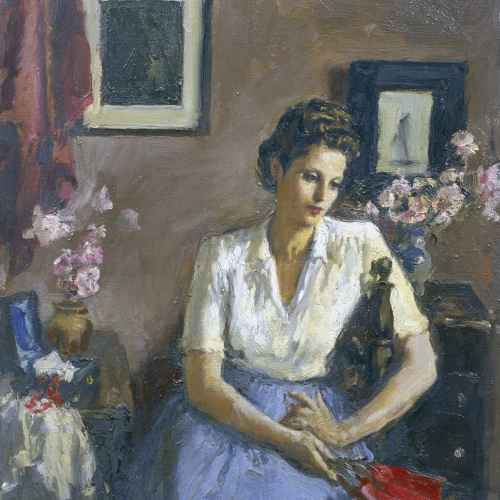 image for: Alfred Sisquella - Antònia amb el ventall - Cap a 1950-1957