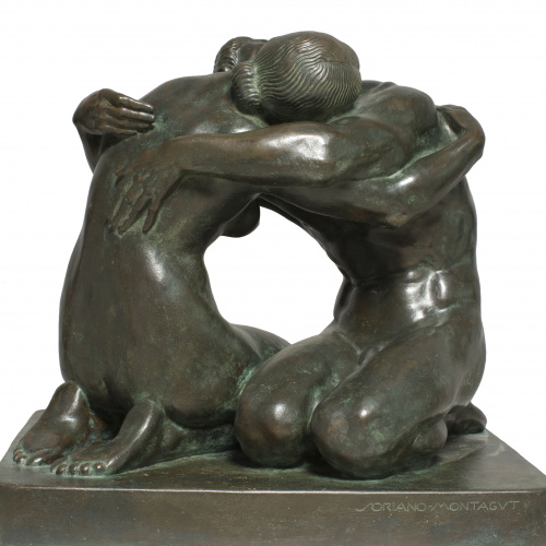 Inocenci Soriano-Montagut - La besada - 1920 image for: Inocenci Soriano-Montagut - La besada - 1920