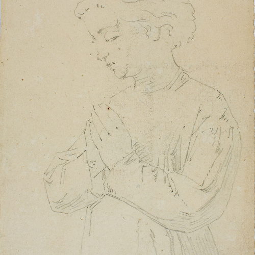 image for: Claudi Lorenzale - Un nen pregant (anvers) / Un nen pregant (revers) - Cap a 1850-1870 [1]