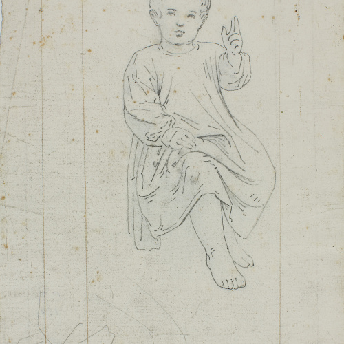 image for: Claudi Lorenzale - El nen Jesús beneint (anvers) / El nen Jesús beneint (revers) - Cap a 1850-1870 [1]