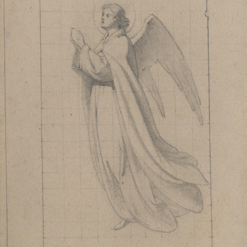image for: Claudi Lorenzale - Estudi d&#039;àngel per al quadre de «L&#039;Assumpció de la Mare de Déu» - Cap a 1871