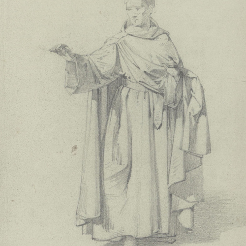 image for: Claudi Lorenzale - Cavaller amb indumentària medieval - Cap a 1870