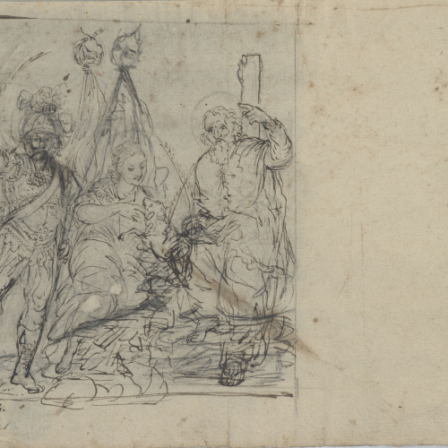 image for: Josep Bernat Flaugier - Sant Agnès, sant Andreu i un sant guerrer - Cap a 1800-1812