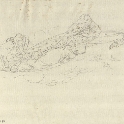 image for: Pau Rigalt - Al·legoria de la Nit (Decoració de l&#039;antic Palau Castell de Pons) - Cap a 1830
