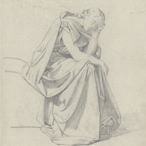 Claudi Lorenzale - Dona asseguda - Cap a 1850-1870 image for: Claudi Lorenzale - Dona asseguda - Cap a 1850-1870
